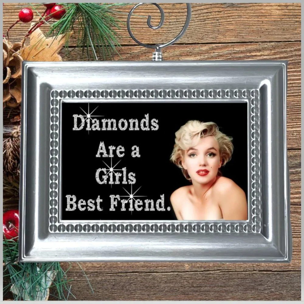 Diamonds Are A Girls Best Friend Marilyn Monroe Nostalgic Christmas Ornament